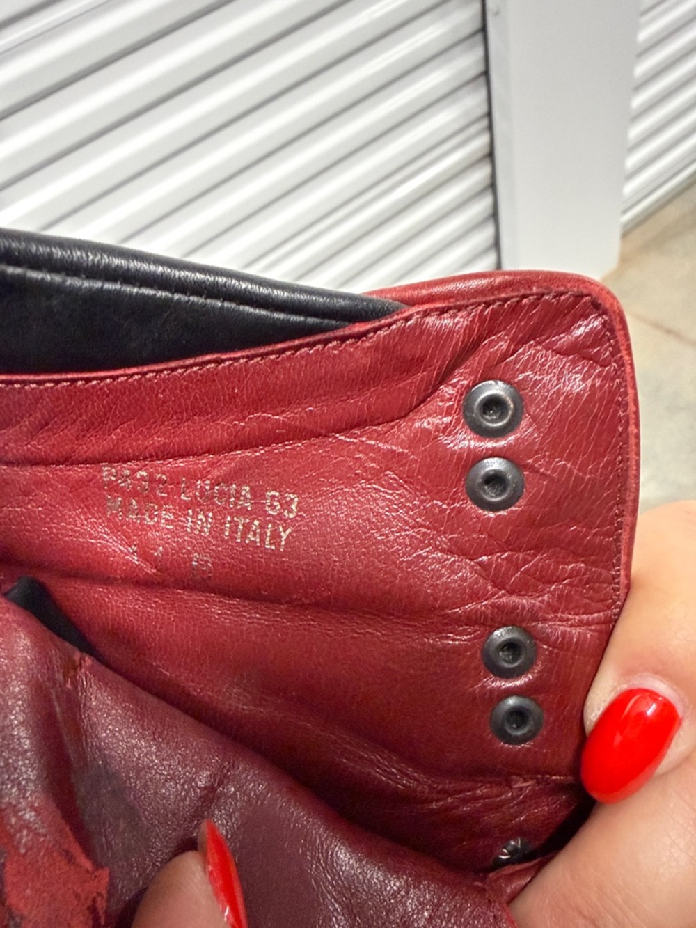 Coach Black Leather Lace-Up Boots with Red Interior - Picture 7 of 7